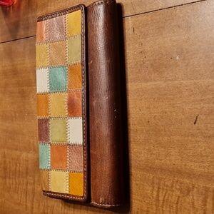 Fossil Checkered Pattern Wallet